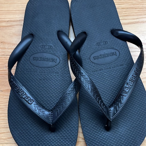 Havaianas  black summer thong sandals,soft rubber US 11 -12 W 9 - 10 M EU 41-42 - Picture 8 of 8